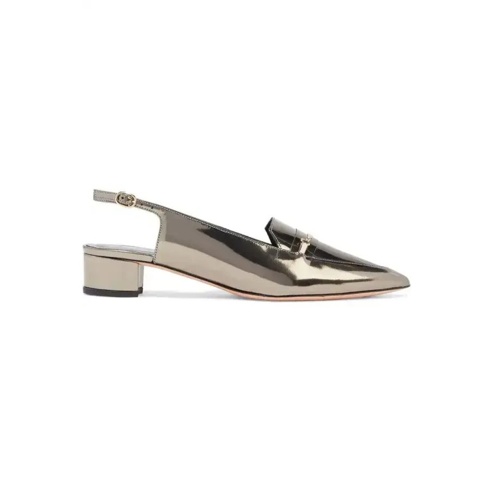 Paul Smith Women's dido embellished buckle mirrored-leather slingback pumps 39 9